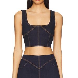 REVOLVE Nakedvice Alba Denim Crop Tank XS